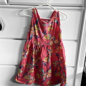Old Navy Vibrant Tropical Pink Floral Kids Dress size 4T